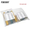 600pcs/set 30 Kinds 1/4W Resistance 1% Metal Film Resistor Pack Assorted Kit 1K 10K 100K 220ohm 1M Resistors 300pcs/set - 图片 3