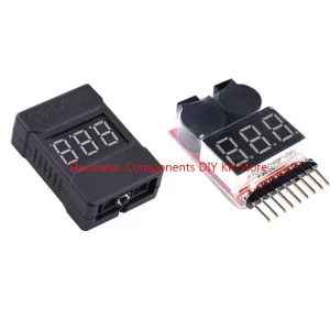 2-in-1 lithium battery power measurement display BB ringing low voltage alarm electric display dual function buzzer 1-8S module