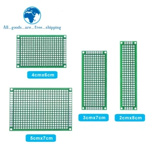 TZT 1SET 4/20PCS 5x7 4x6 3x7 2x8cm double Side Copper prototype Universal Board Fiberglass board for Arduino