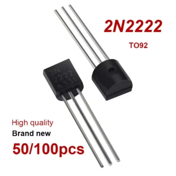 50PCS Transistor Kit 2N2222 TO92 NPN 30v 800MA Transistors Electronic kit