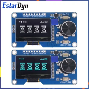 Estardyn 1.3-inch OLED Module White/Blue Button EC11 Rotary Encoder IIC Interface LCD Screen