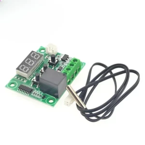 2set Temperature Controller Module with Case, XH W1209 LED Display Digital Thermostat Module with Waterproof NTC Probe