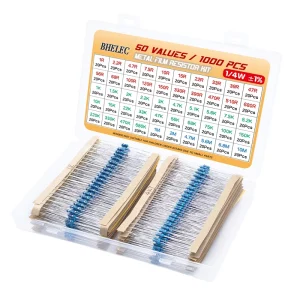 Resistor Kit 1ohm - 10M Ω with 1% 1/4W 1/2W 1W 0.25W 0.5W Assorted Metal Film Resistors Assortment Electronic Resistance set