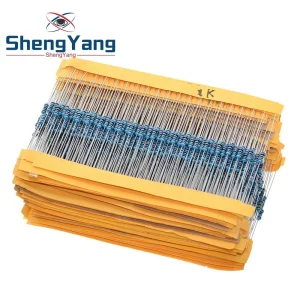 100pcs 1/4W 1R~22M 1% Metal Resistors 220R 100R 1K 1.5K 2.2K 4.7K 10K 22K 47K 100K 100 220 1K5 2K2 4K7 ohm resistances