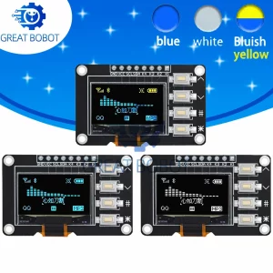 NEW product 0.96 inch OLED IIC White/YELLOW BLUE/BLUE 12864 OLED Display with 4x4 key I2C SSD1315 LCD Screen Board for Arduino