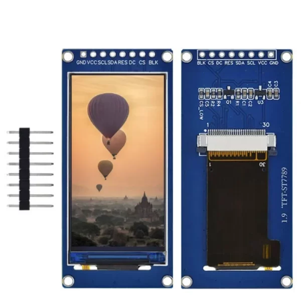 1 PCSESP32 16MB Development Board 1.9in ST7789 170x320 TFT LCD Display,WiFi+BL Module,CH340,Type-C for Arduino Micropython