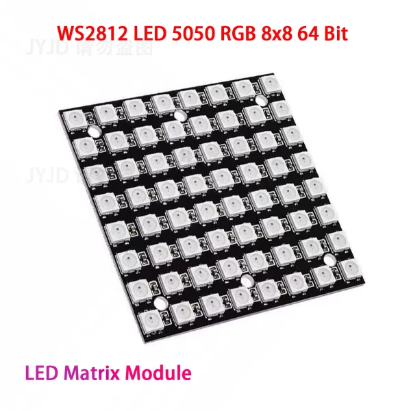 WS2812 LED 5050 RGB 8x8 64 Bit LED Matrix Module For Arduino